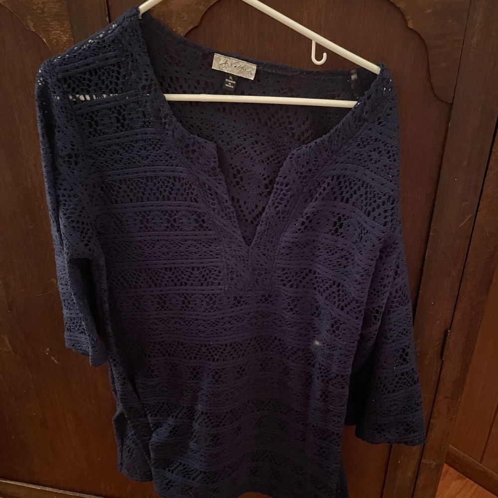 Blue swimsuit coverup